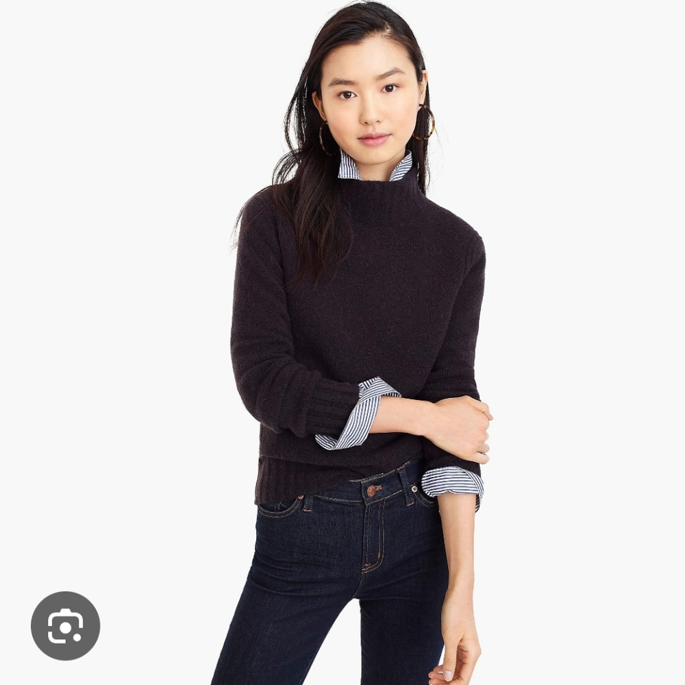 J. Crew Women's Black Turtleneck Sweater